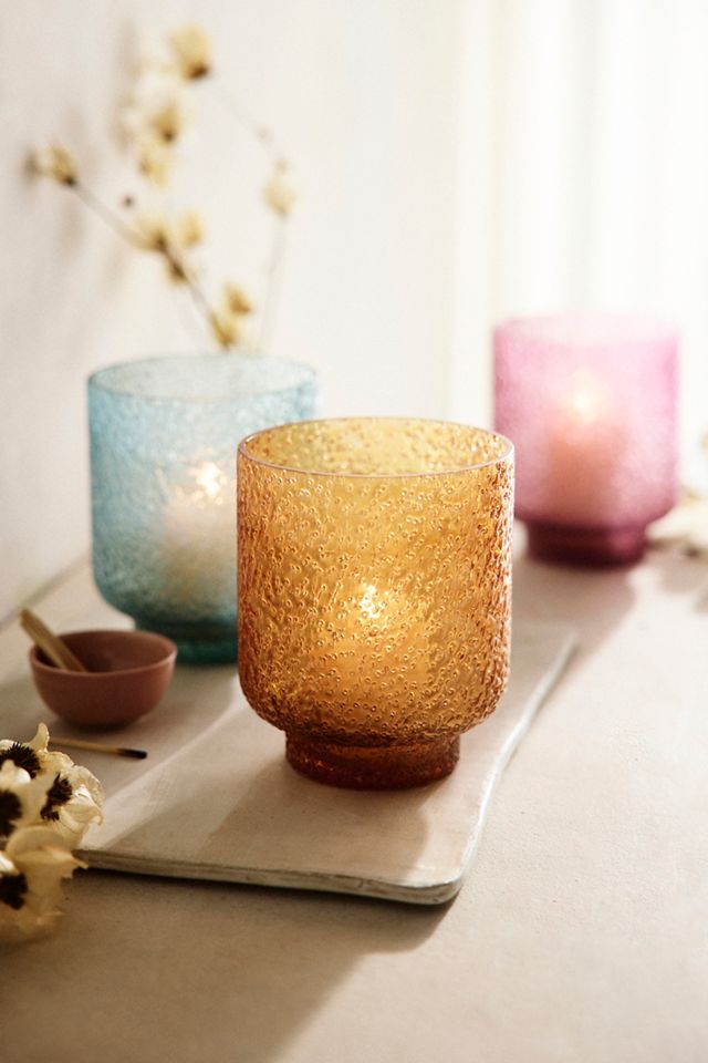 Textured Color Pedestal Votive #1